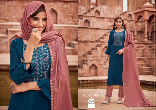 Kivi Zubeda Silk Embroidery Designer Readymade Suit